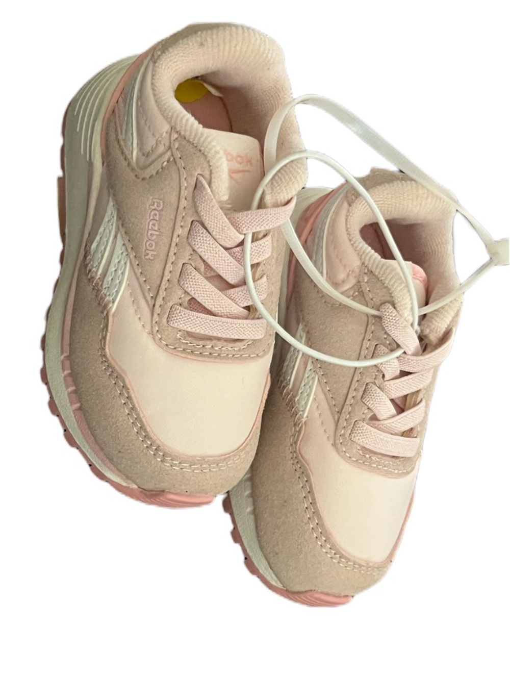 Reebok Girls Pale Pink and Cream Sneakers